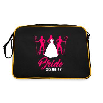 Bachelor Party Wedding Bride Security - Retro Bag - black/gold - Back