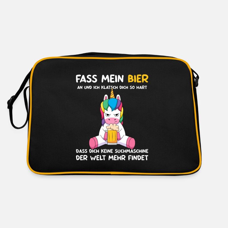 Biertrinker Bierbrauer Mallorca Urlaub Bier Retro Tasche
