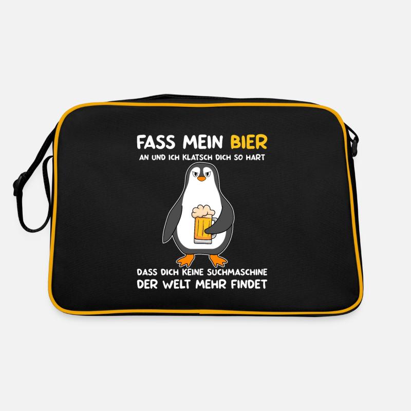 Biertrinker Bierbrauer Mallorca Urlaub Bier Retro Tasche