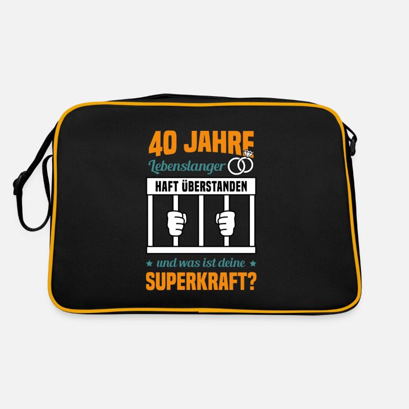 Hochzeitstag Jubiläum Verheiratet Ehe Ehemann Retro Tasche