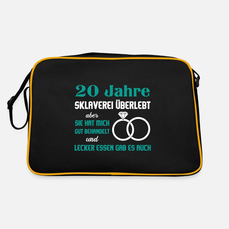 Hochzeitstag Jubiläum Verheiratet Ehe Ehemann Retro Tasche