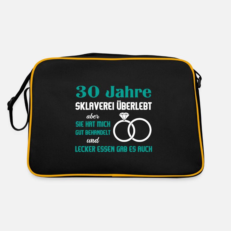 Hochzeitstag Jubiläum Verheiratet Ehe Ehemann Retro Tasche