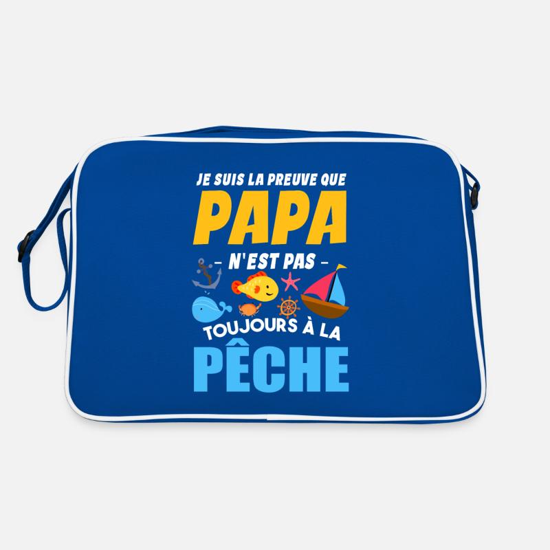 Papa Pêche Pêcheur Bébé Nourrisson Naissance Sac Retro