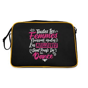 Prof Professeur Danse Métier Humour Cadeau - Sac Retro - noir/or - Dos