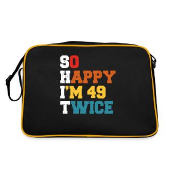49 Years Funny - Humor Birthday 49 Years Gift - Retro Bag - black/gold - Back