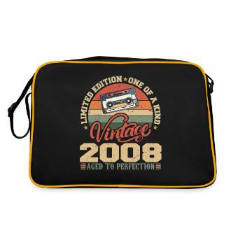 Vintage 2008 Cadeau D'anniversaire Retro 2008 - Sac Retro - noir/or - Dos