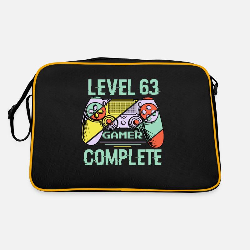 Niveau 63 complète 63 Ans Gamer Level 63 Complete Sac Retro