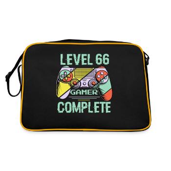 Level 66 Complete 66 Years Old Gamer Level 66 Complete - Retro Bag - black/gold - Back