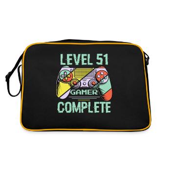Level 51 Complete 51 Years Gamer Level 51 Complete - Retro Bag - black/gold - Back