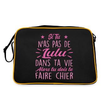 Si Tu N'as Pas De Lulu Dans Ta Vie Cadeau - Sac Retro - noir/or - Dos