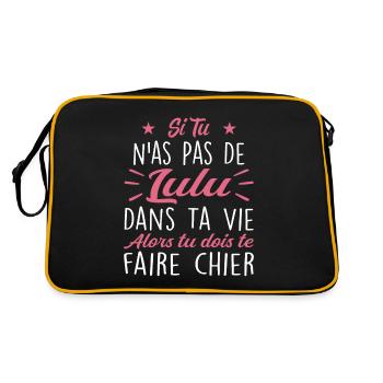 Si Tu N'as Pas De Lulu Dans Ta Vie Cadeau - Sac Retro - noir/or - Dos