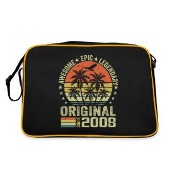 Birthday Party 2008 Vintage 2008 Retro 2008 - Retro Bag - black/gold - Back