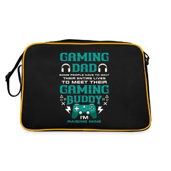 Gamer Père Progéniture Bébé Enfant Gamer Joystick - Sac Retro - noir/or - Dos