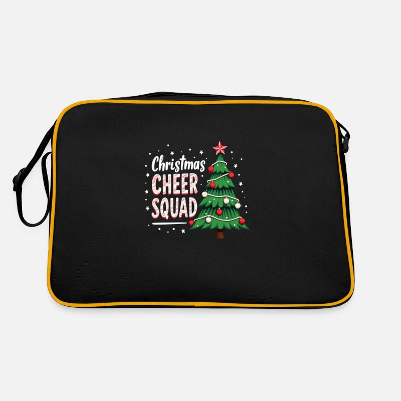 Weihnachtsfreude Cheer Squad Baum Spaß Retro Tasche