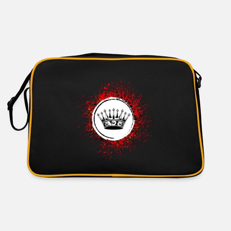 Icône de silhouette de couronne Sac Retro