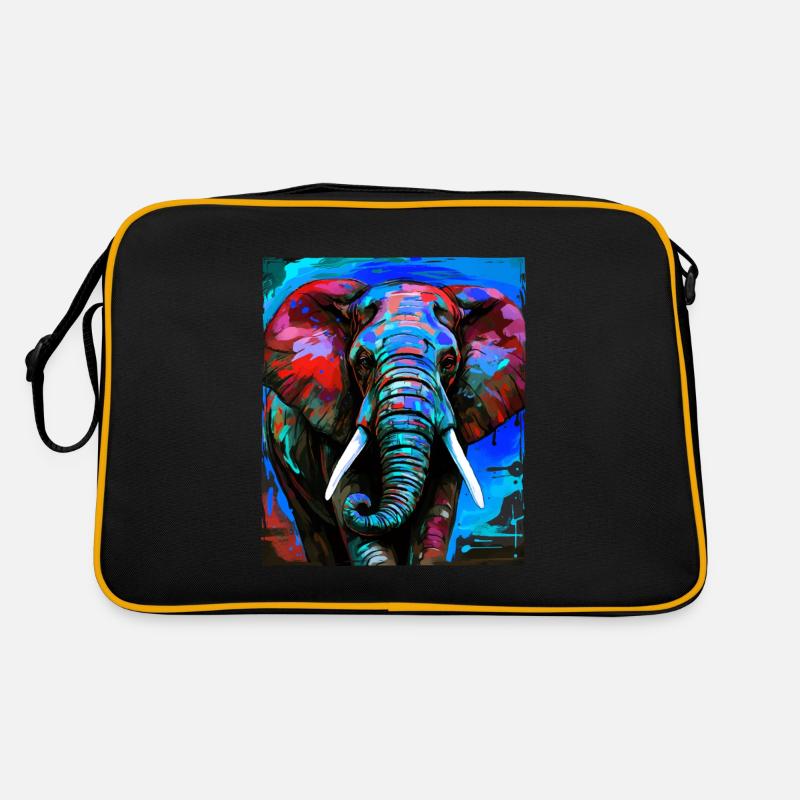 Elephant Portrait Retro Bag
