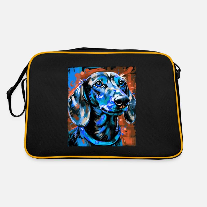 Teckel Chien Portrait Teckel Sac Retro