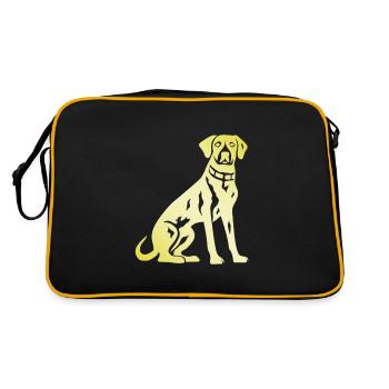 Silhouette de chien dalmatien - Sac Retro - noir/or - Dos
