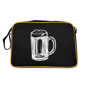 Chope à bière Bière - Sac Retro - noir/or - Dos