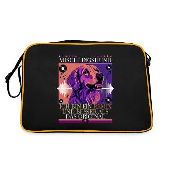 Mongrel. Remix is better than the original. - Retro Bag - black/gold - Back
