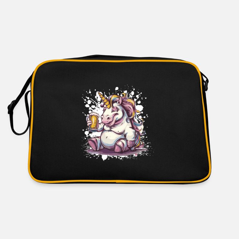 Einhorn Bier Lustig Retro Tasche