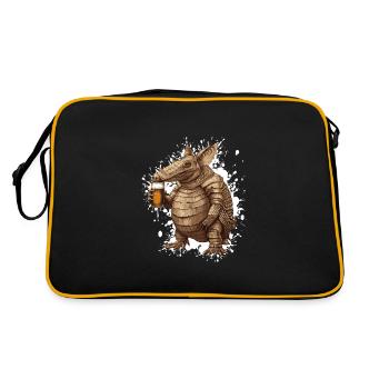 Belt Beer Funny - Retro Bag - black/gold - Back