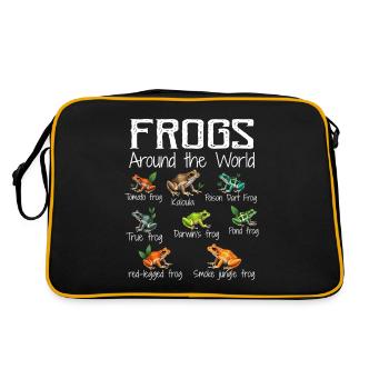 Frogs Around The World - Types Of Frogs - Sac Retro - noir/or - Dos