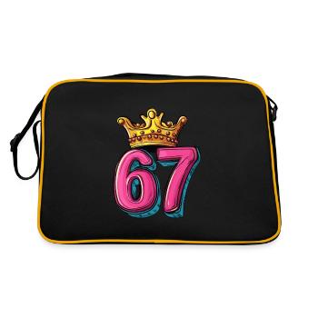 67 Number Krone - Retro Bag - black/gold - Back