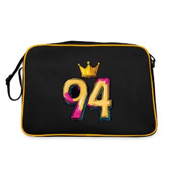 94 Number Crown - Retro Bag - black/gold - Back