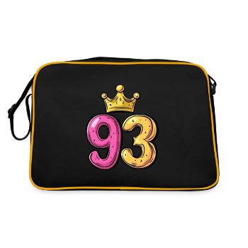 93 Nombre Couronne - Sac Retro - noir/or - Dos