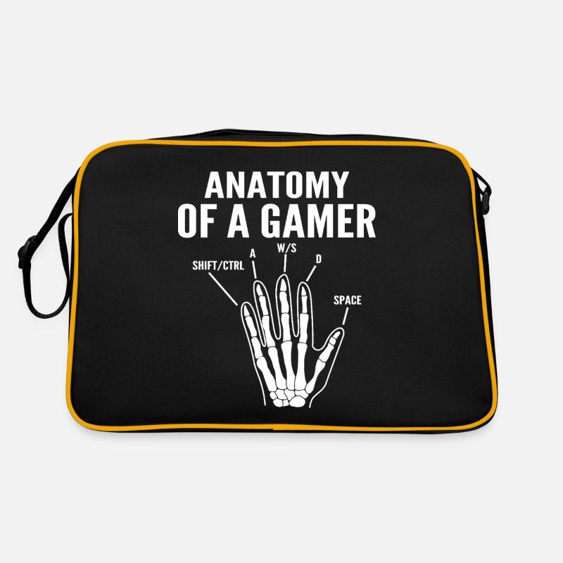Anatomie eines Gamers Retro Tasche