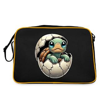 Éclosions de tortue de Pâques mignonne colorée - Sac Retro - noir/or - Dos