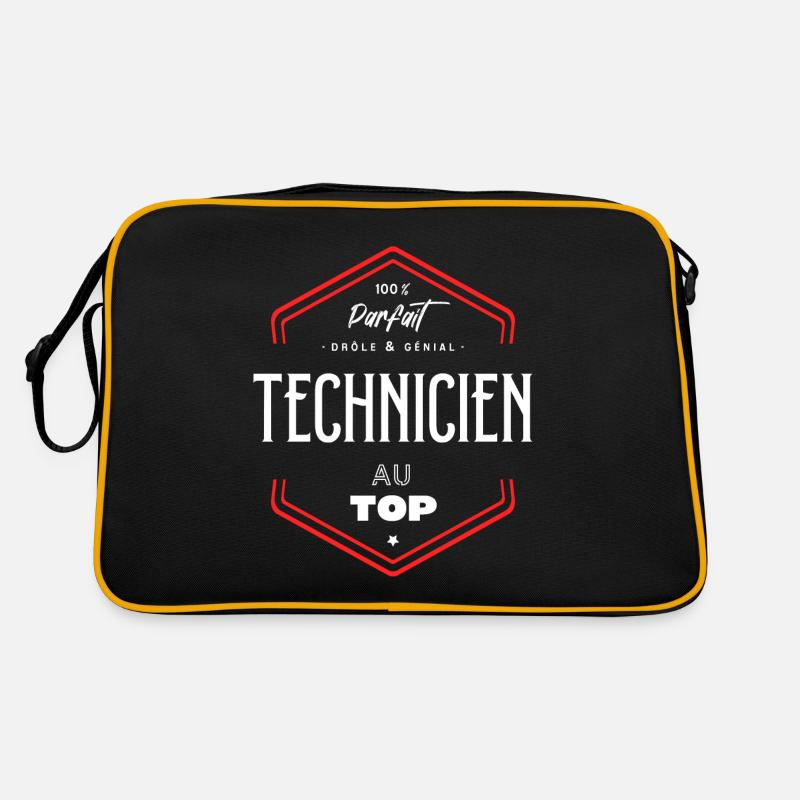 Technicien parfait et au top - Sac Retro - noir/or