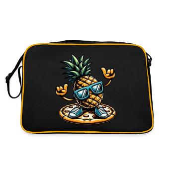Pizza fraîche à l’ananas - Sac Retro - noir/or - Dos