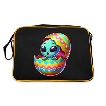 Conception colorée d’oeuf de Pâques extraterrestre éclosion - Sac Retro - noir/or - Dos