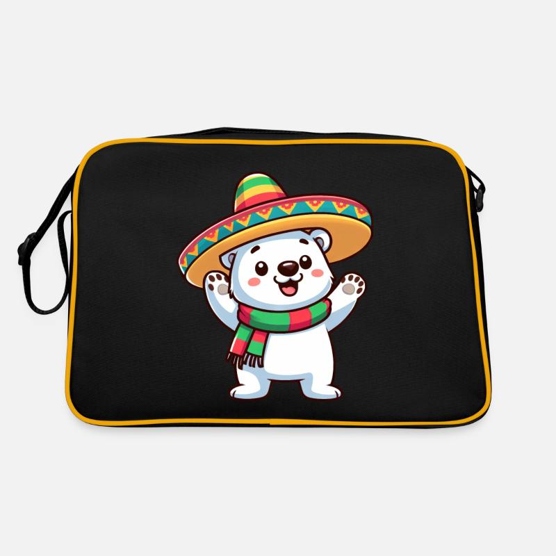 Ours polaire du Cinco de Mayo : design festif Sac Retro