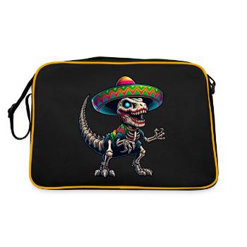Cinco de Mayo T-Rex vs Zombies - Retro Bag - black/gold - Back