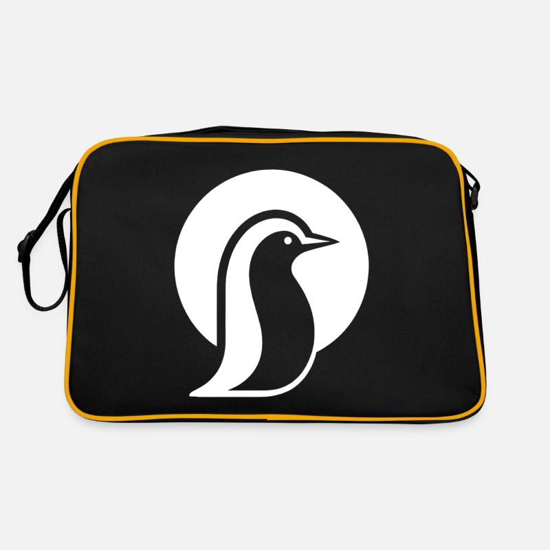 Silhouette pingouin au pôle Sud minimaliste Sac Retro