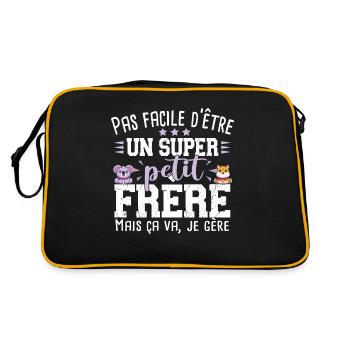 Petit Frère Koala Rox Cadeau Bébé Garçon Famille - Sac Retro - noir/or - Dos
