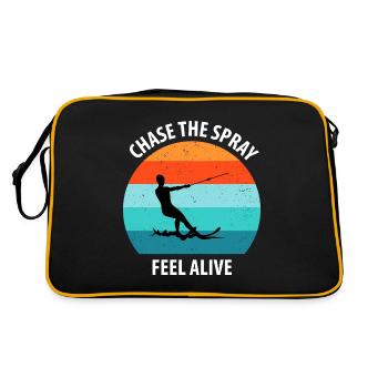 Water skis, water skis, water skiers - Retro Bag - black/gold - Back