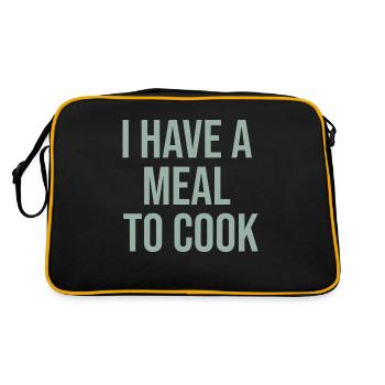 J’ai un repas à cuisiner design pour les cuisiniers à domicile - Sac Retro - noir/or - Dos