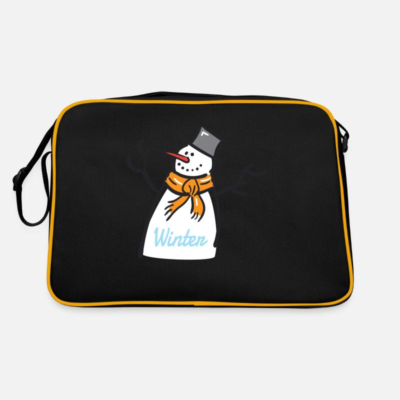 Winter - Retro Tasche - Schwarz/Gold