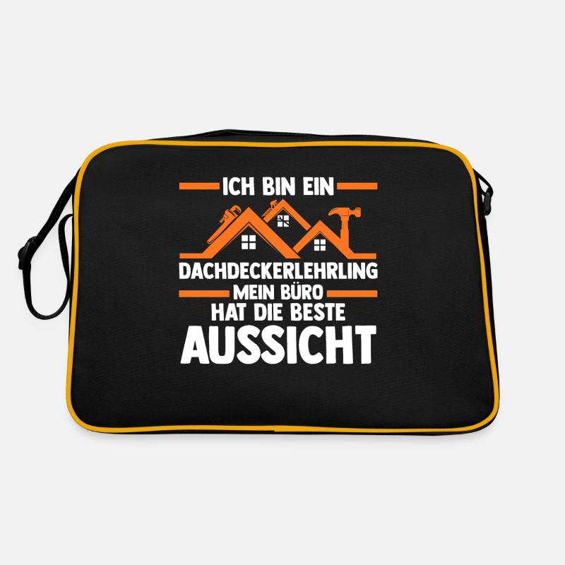 Dachdeckerei Ausbildung Lehrling Auzbi Dachdecker Retro Tasche