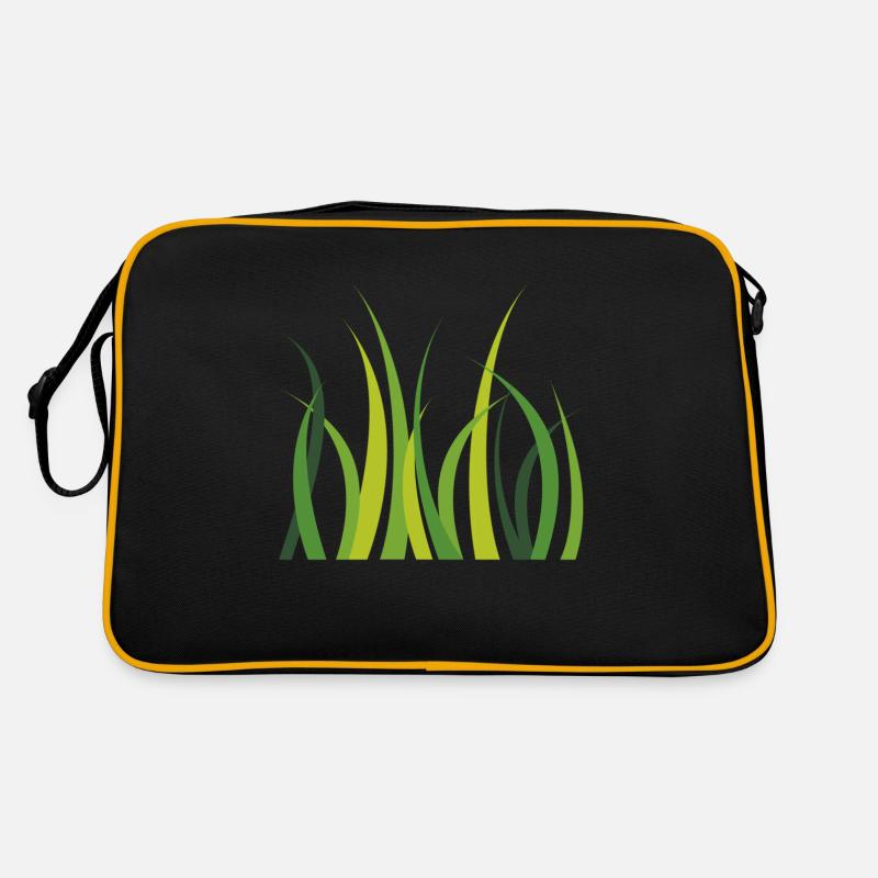 kräuter - Retro Tasche - Schwarz/Gold