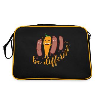Karotte be different - Retro Tasche - Schwarz/Gold - Hinten
