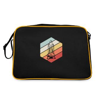 Navette spatiale - Espace, Tous, Espace - Sac Retro - noir/or - Dos