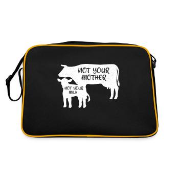 Vegan cows milk - Retro Bag - black/gold - Back