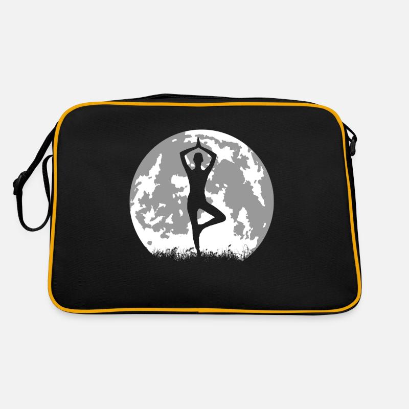 yoga devant la lune 01 - méditation Sac Retro