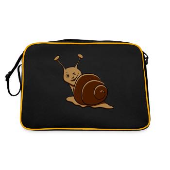 Escargot drôle clin d’oeil - Sac Retro - noir/or - Dos