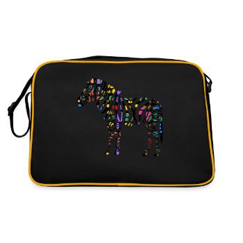 zèbre - Sac Retro - noir/or - Dos
